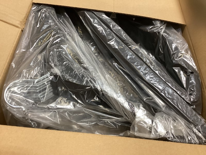 Condition photo showing Good Condition for black velvet hangers 60 pack, slim space saving suit hangers for closet organizer, rotating silver hook, non slip clothes felt hanger heavy duty for coat,shirt, pants, camisole, dress