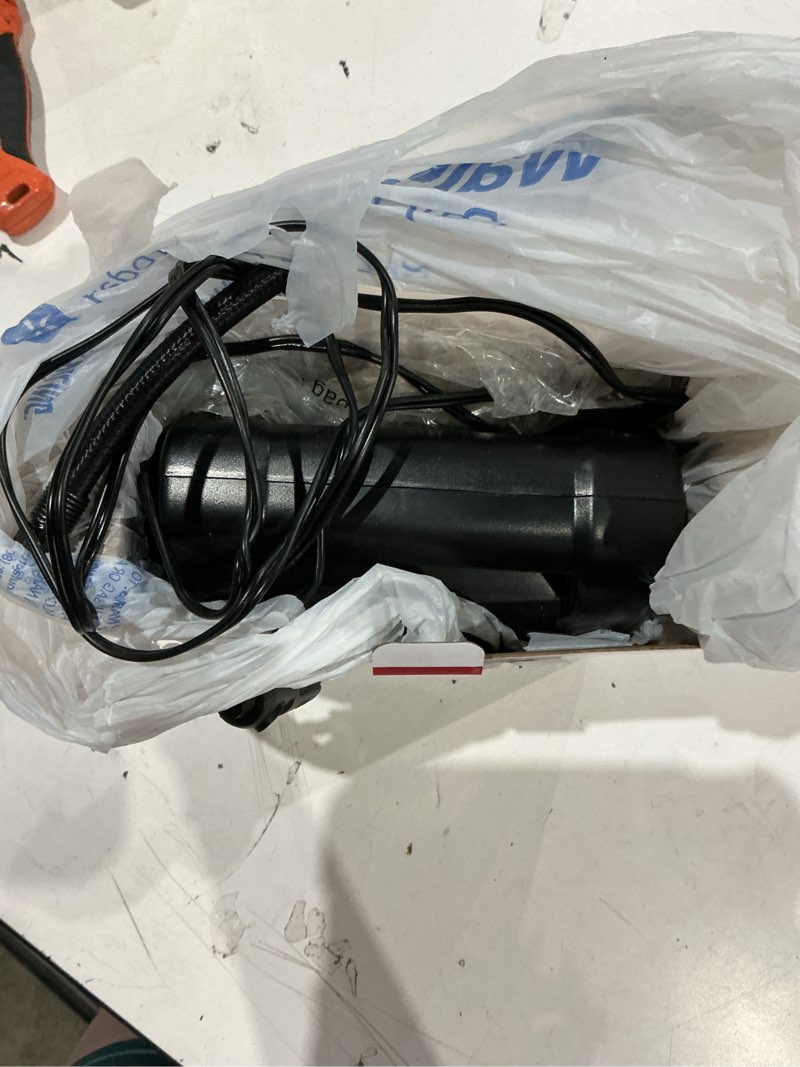 Condition photo showing As Is for hyper tough dc12v standard tire inflator & tire pump