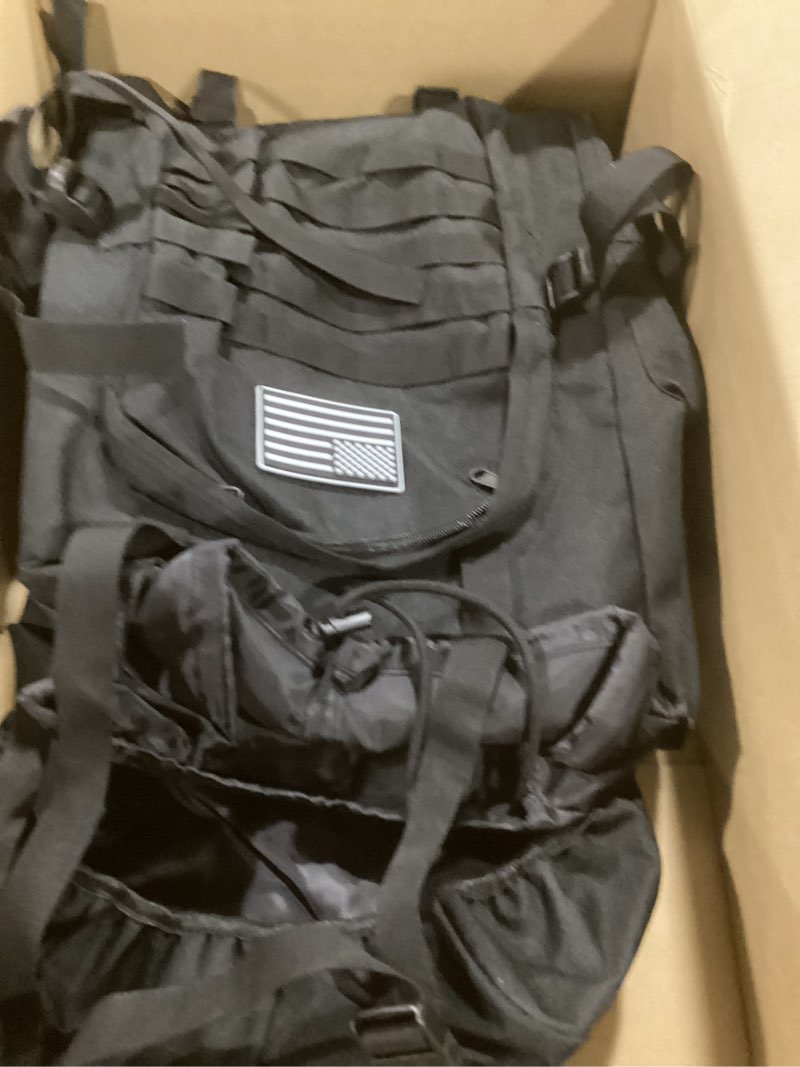 Condition photo showing Good Condition for 35L Military Tactical Backpack for Men, Water Resistant Assault Pack for Women, Black Molle Daypack 3 Day Bug Out Bag Rucksack for Trekking,Camping, Survival, EDC