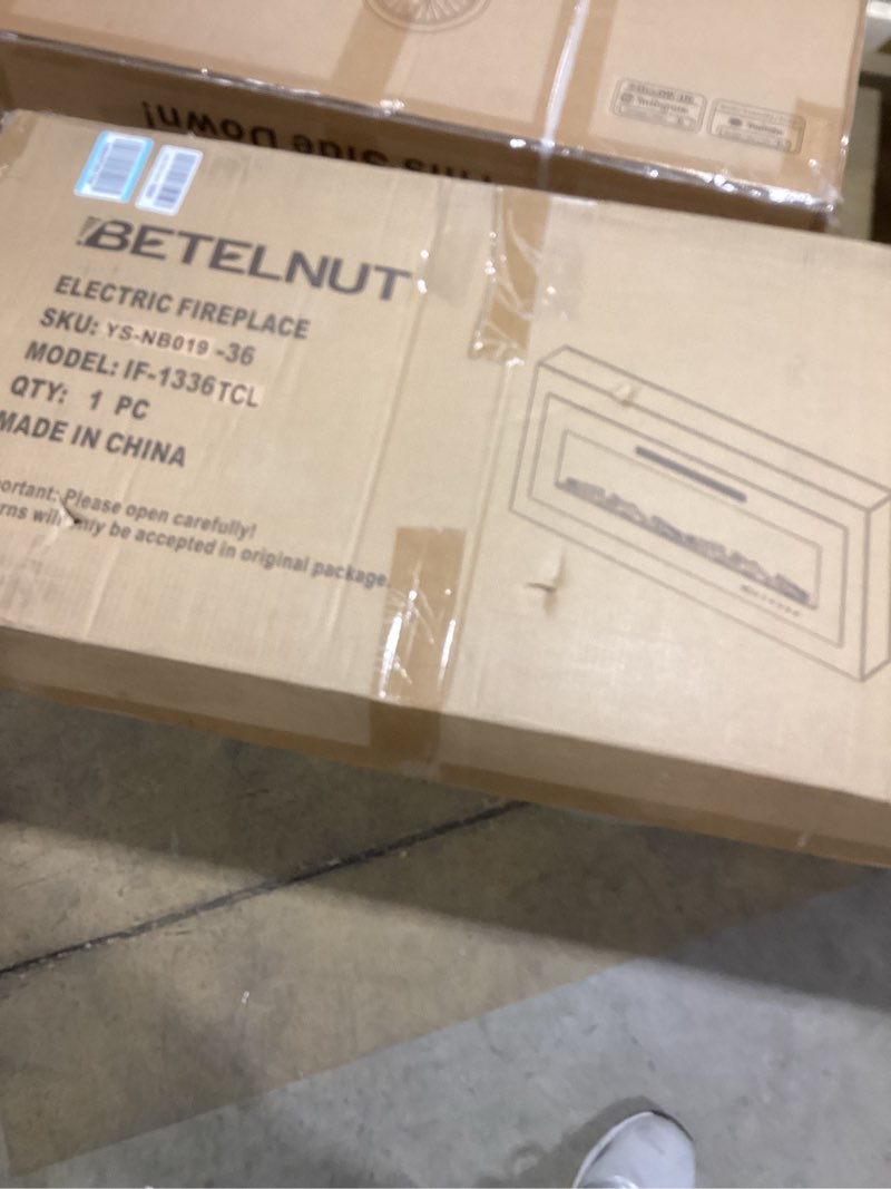 Condition photo showing New/Like New for Similar product R.W.FLAME 36 inch Recessed and Wall Mounted Electric Fireplace, Ultra Thin ad Low Noise, Fit for 2 x 4 and 2 x 6 Stud, Remote Control with Timer,Touch Screen,Adjustable Flame Color and Speed