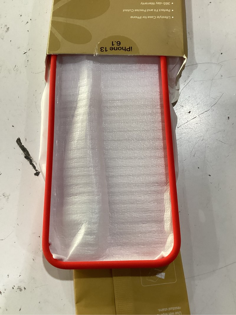 Condition photo showing Good Condition for miracase designed for iphone 13 case, [soft anti-scratch microfiber lining], shockproof liquid silicone rubber phone cover case for 13 6.1 inch, red red iphone 13
