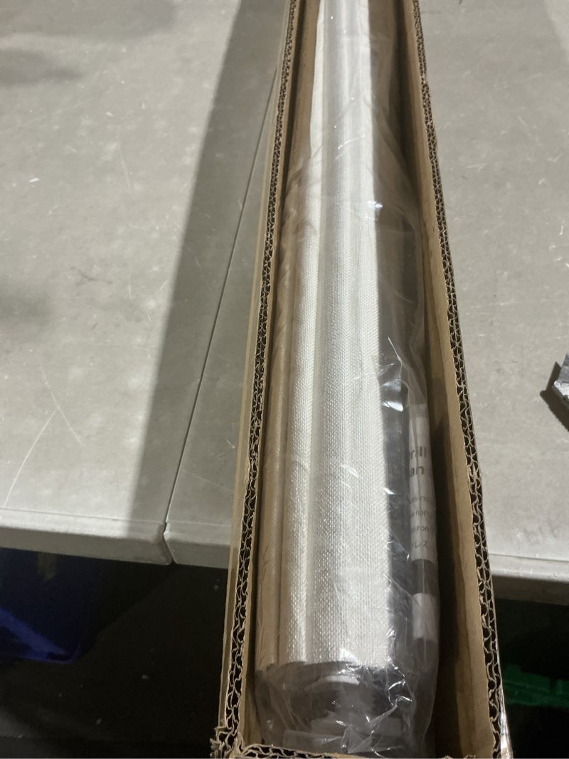 Condition photo showing Good Condition for lazblinds no tools no drill cordless roman shades for windows, blackout thermal insulated uv blocking window blinds, lightweight fabric blinds for indoor windows, 29" w x 60" h, blackout - white white 29" w x 60" h