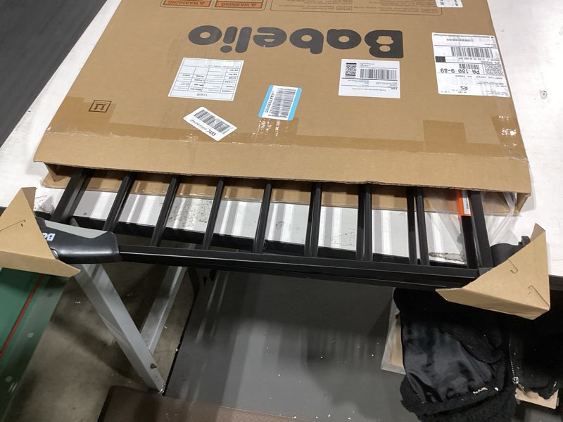 Condition photo showing Good Condition for babelio baby gate for stairs, kitchen & doorways, no bottom bar| one-handed operation| auto-close| hardware mount (drill needed) safety dog/pet gate (black - b17, 26-43" w, 28" h)