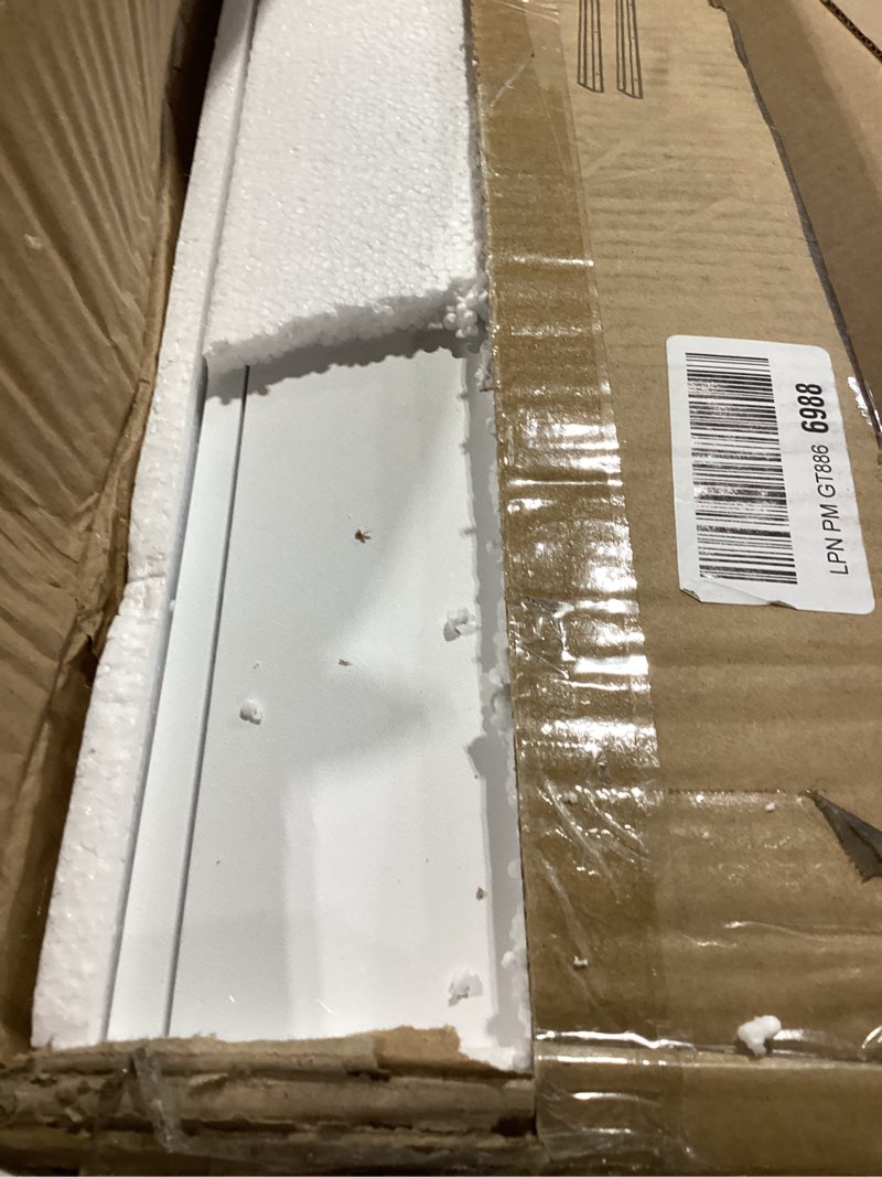 Condition photo showing Good Condition for boswillon 23.6 inches long floating shelves, 2 set modern white wall shelf for bedroom, nursery book shelf with lip, picture ledge shelf for living room, bathroom, kitchen white 23.6 in