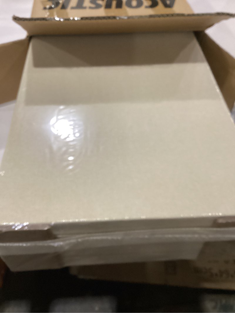 Condition photo showing New/Like New for Art3dwallpanels 4 PCS Acoustic Panels, 24''x12'' Fabric Soundproof Wall Panels, Easy-Hook Mounting Sound Absorbing Panels for Studios, Office, Home Theater, Linen 4 Pack Linen