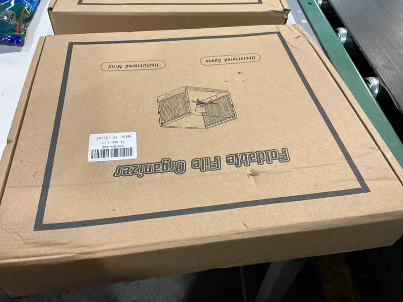 Condition photo showing New/Like New for MUKAI File Box Organizer, Hanging Folder Storage Boxes, File Folder Organizer with Slide, Filing Crate Bin Holder with Letter-size File Holder Filing Box for Office, Home, Decor (1) Standard (1 Count)