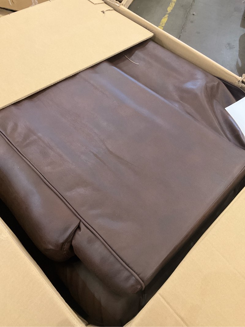 Condition photo showing As Is for signature design by ashley draycoll contemporary manual pull tab reclining sofa parts as is