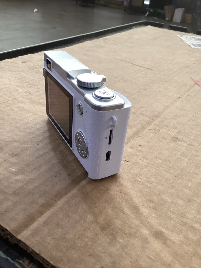 Condition photo showing Good Condition for 4k digital camera with 32gb sd card & lanyard,48mp point and shoot digital cameras, 16x zoom compact small digital camera with flash, filters, games, video recording for teens travel vlog (white)