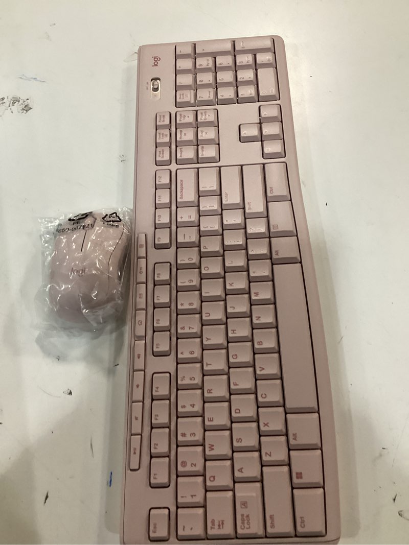 Condition photo showing Good Condition for Logitech MK270 Wireless Keyboard and Mouse Combo for Windows, 2.4 GHz, 8 Multimedia Keys, PC, Laptop, Wireless Keyboard Compact Mouse Combo - Rose Rose 1 Pack Combo