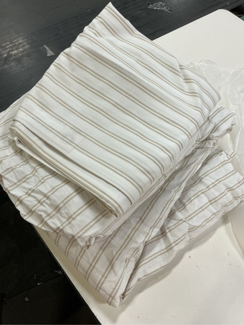 Condition photo showing Good Condition for classic organic percale fitted sheet set queen 4 pieces