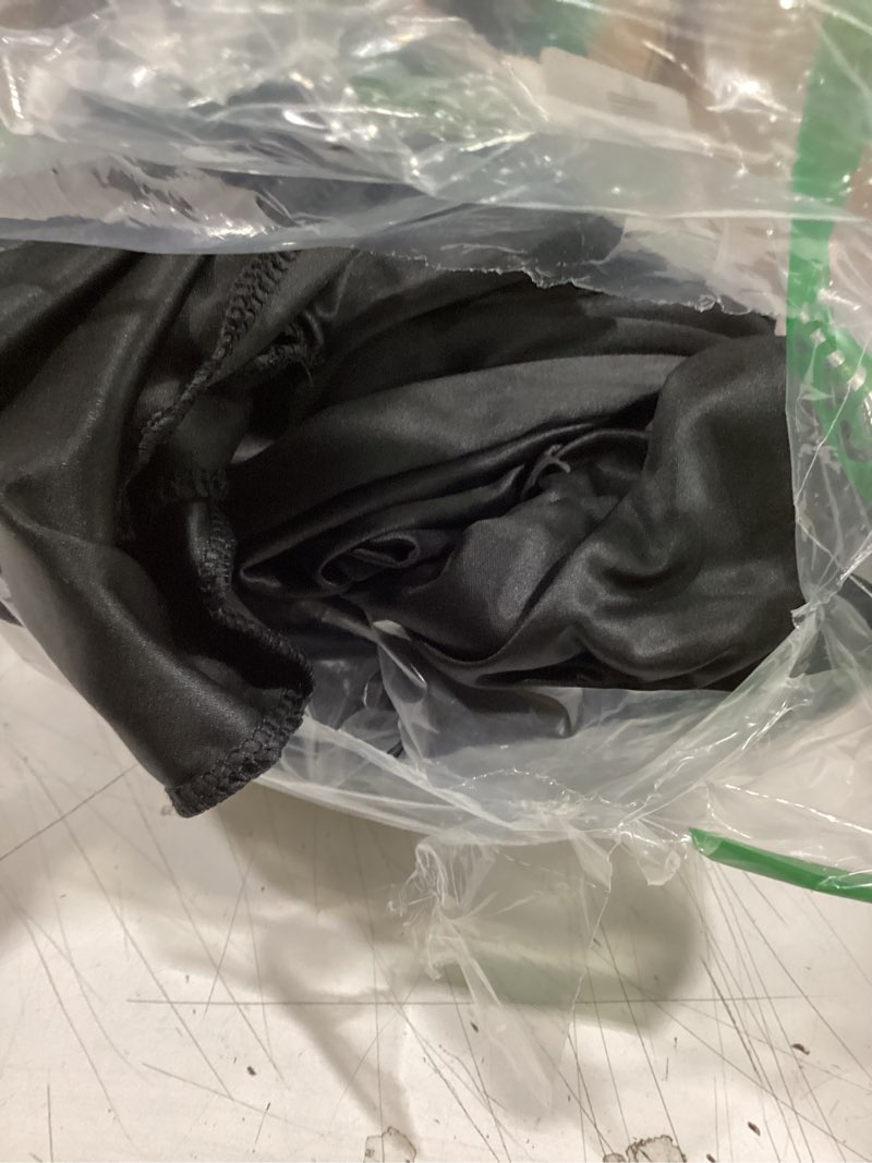 Condition photo showing Good Condition for esgotbme 10x7ft wrinkle free black backdrop curtain for parties soft fabric drapes wedding black curtain backdrop for birthday party decorations background for photography 5x7ft, 2 panels w5' x h7'(2 panels) black