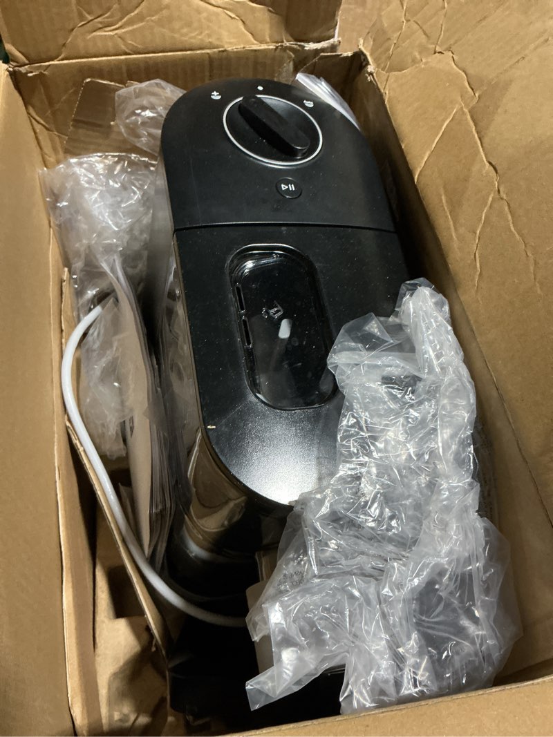 Condition photo showing As Is for Philips Kitchen Appliances Compact Pasta and Noodle Maker, Viva Collection, Comes with 3 Default Classic Pasta Shaping Discs, Fully Automatic, Recipe Book, Small, Black (HR2371/05)