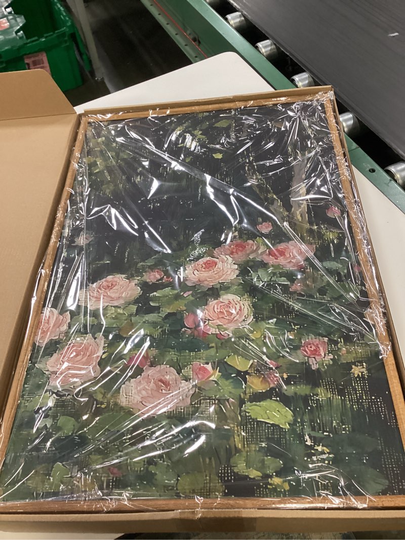 Condition photo showing Good Condition for FWIEXA Monet Framed Canvas Wall Art Set, Impressionist Floral Garden Wall Decor, 3 Piece Claude Monet Botanical Artwork, 16x24 Inches Nature Landscape Prints for Living Room, Bedroom Oil Painting Garden 16"L x 24"W