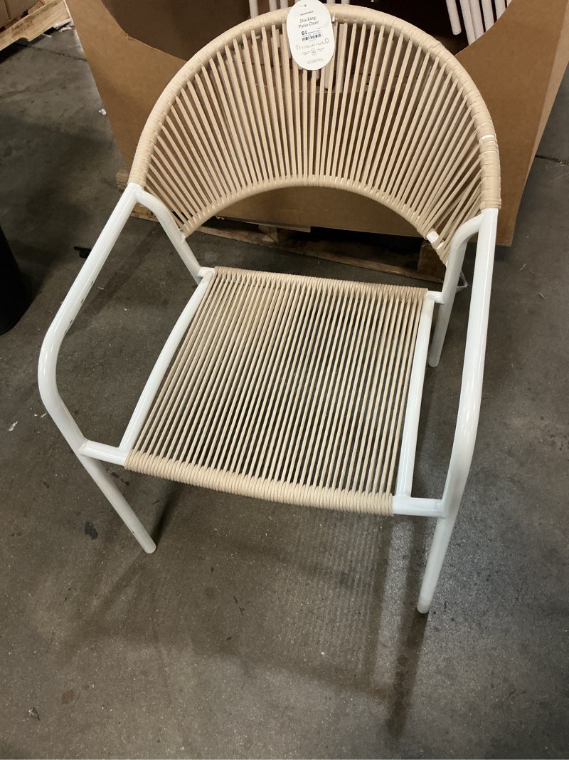 Condition photo showing New/Like New for mackworth outdoor stacking patio club chair white - threshold ?