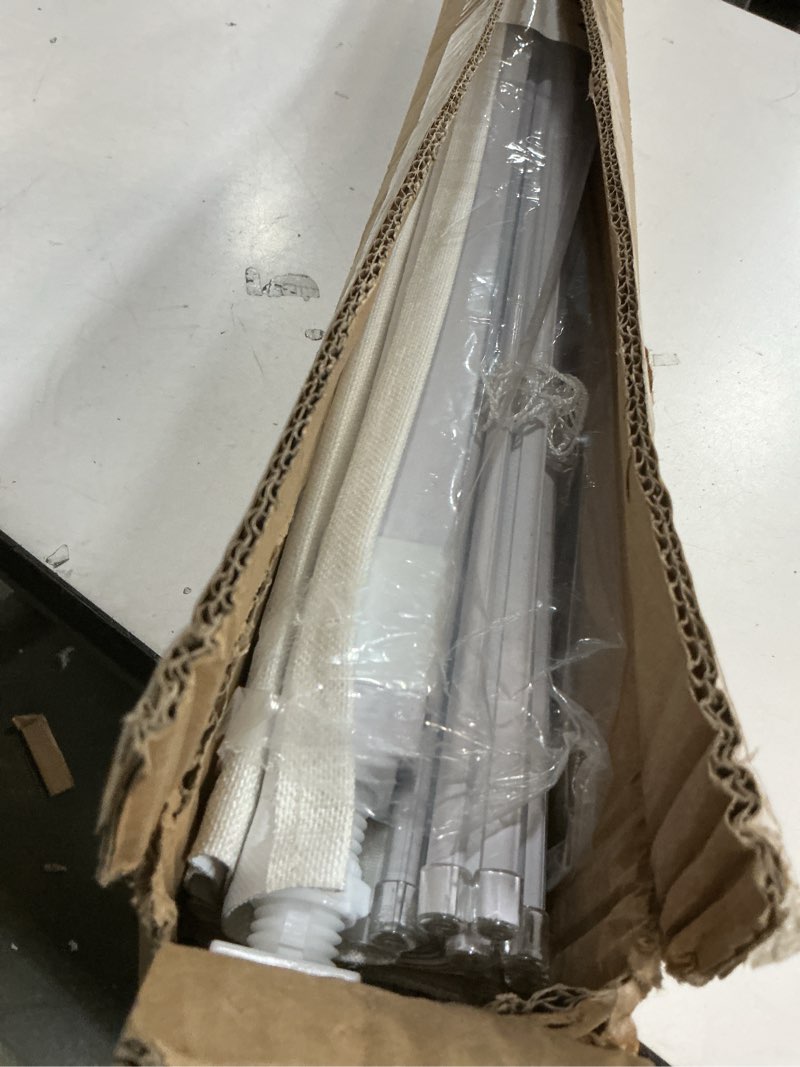 Condition photo showing Good Condition for lazblinds no tools no drill cordless roman shades for windows, blackout thermal insulated uv blocking window blinds, lightweight fabric blinds for indoor windows, 38" w x 60" h, blackout - white white 38" w x 60" h