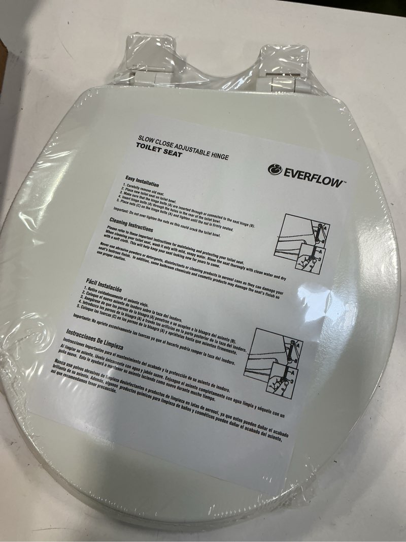 Condition photo showing New/Like New for Bemis 1500EC 390 Lift-Off Wood Elongated Toilet Seat, Cotton White (Pack of 1)