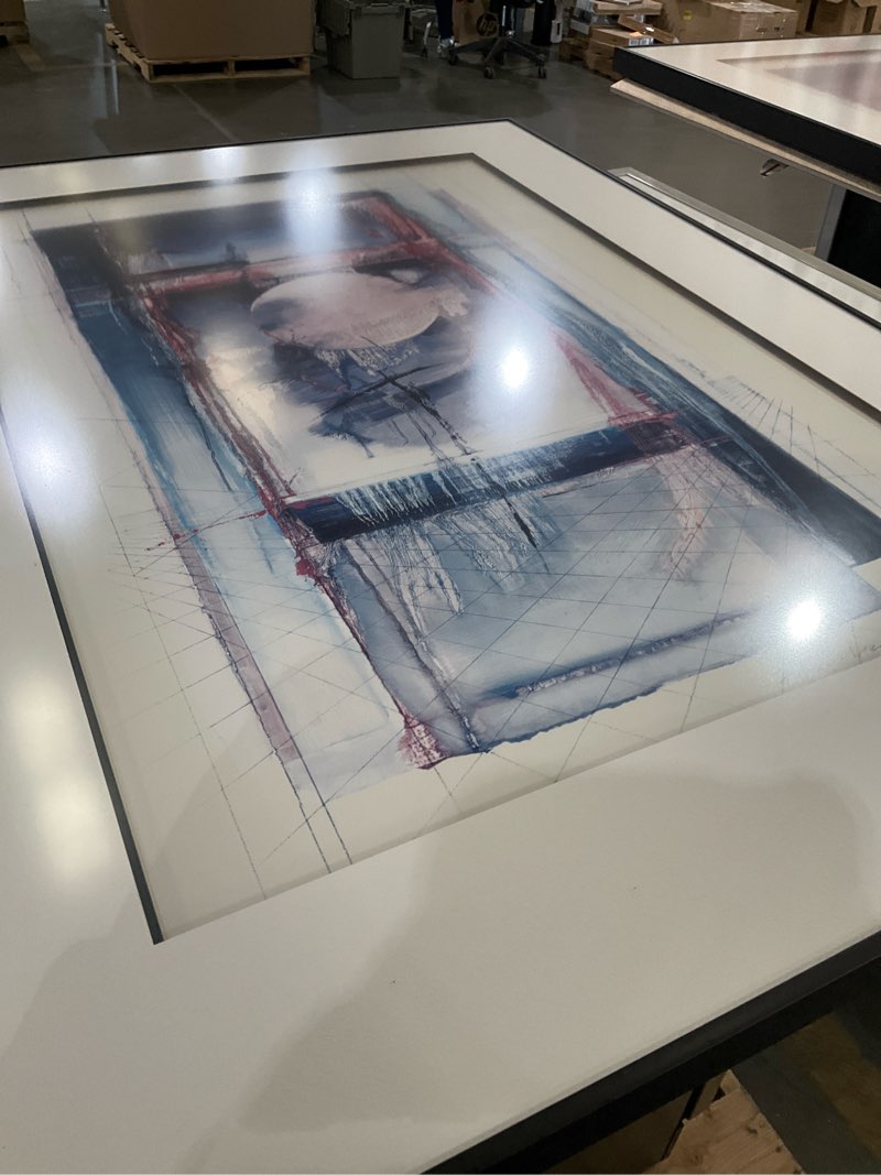 Condition photo showing Good Condition for abstract multicolor painting
