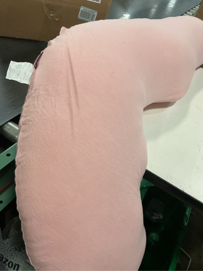 Condition photo showing As Is for momcozy pregnancy pillows for side sleeping, j shaped maternity body pillow for pregnancy, soft pregnancy pillow for head neck belly support, blue