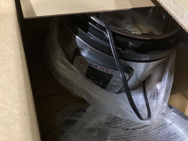 Condition photo showing Good Condition for Instant Pot Duo 7-in-1 Electric Pressure Cooker, Slow Cooker, Rice Cooker, Steamer, Sauté, Yogurt Maker, Warmer & Sterilizer, Includes App with Over 800 Recipes, Stainless Steel, 8 Quart 8 Quarts