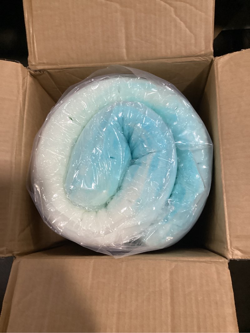 Condition photo showing New/Like New for sweetcrispy mattress topper full, 4 inch thick memory foam gel infused cooling toppers pad for full size bed, sleeper sofa, rv, camper, certipur us certified, ventilated and breathable, blue 4 in full