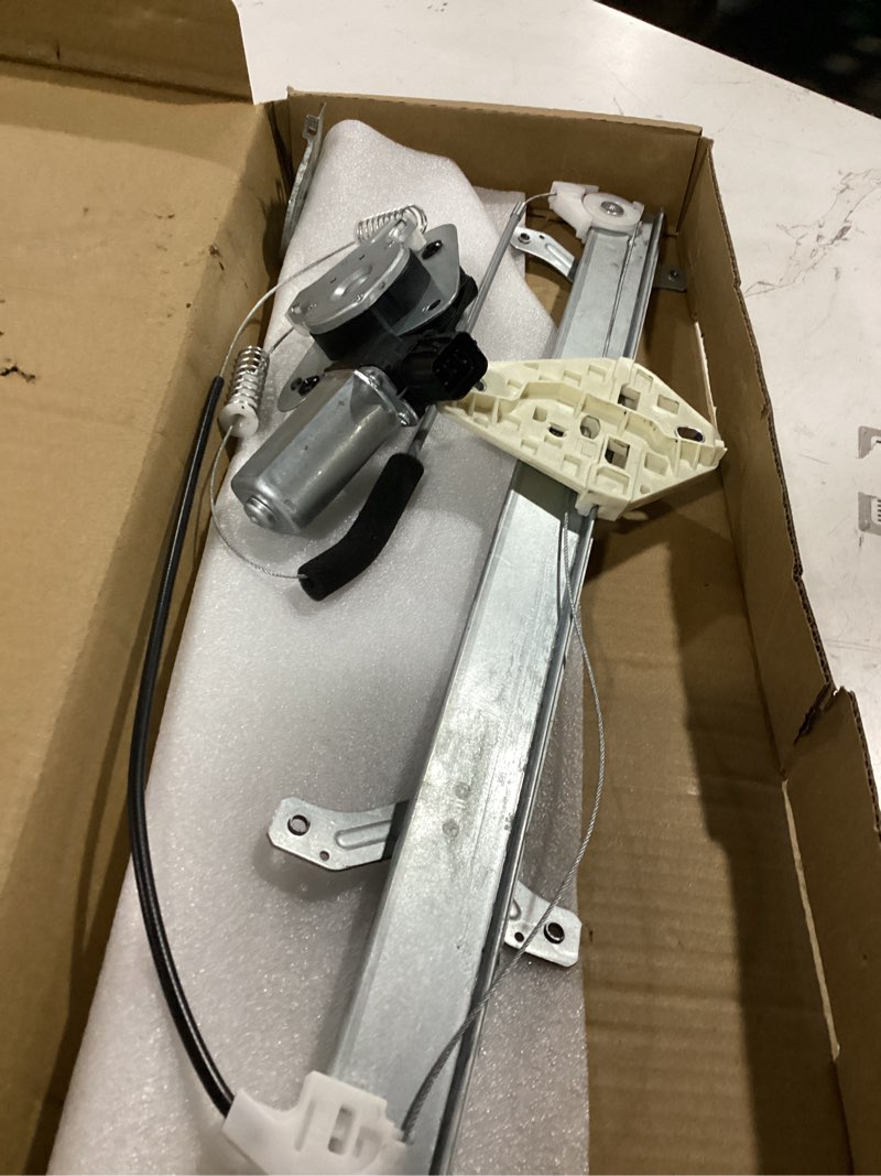 Condition photo showing As Is for front left driver side power window regulator with motor assembly compatible for honda accord 2003-2007 replacement 741-306, 72250sdaa02