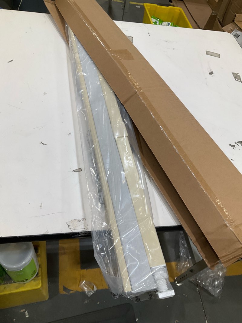 Condition photo showing Good Condition for lazblinds cordless cellular shades, no tools no drill blackout honeycomb shades pleated blinds for windows, 37.5'' w x 48'' h, soft cream blackout-soft cream 37 1/2'' w x 48'' h