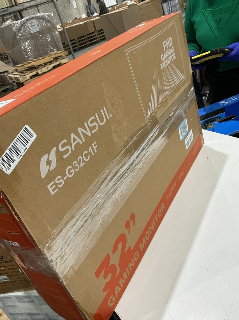 Condition photo showing Good Condition for sansui 32 inch curved 240hz gaming monitor high refresh rate, fhd 1080p gaming pc monitor hdmi dp1.4, curved 1500r, 1ms mprt, hdr,metal stand,vesa compatible(dp cable incl.) 32 inch 240hz curved gaming fhd black