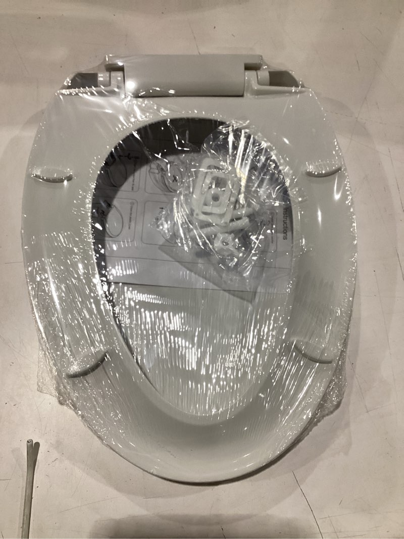 Condition photo showing New/Like New for jingze elongated toilet seat slow close, quiet toilet seat cover with never loosen durable toilet seat lid easy to install & clean, polypropylene (pp), white elongated 18.5inch white
