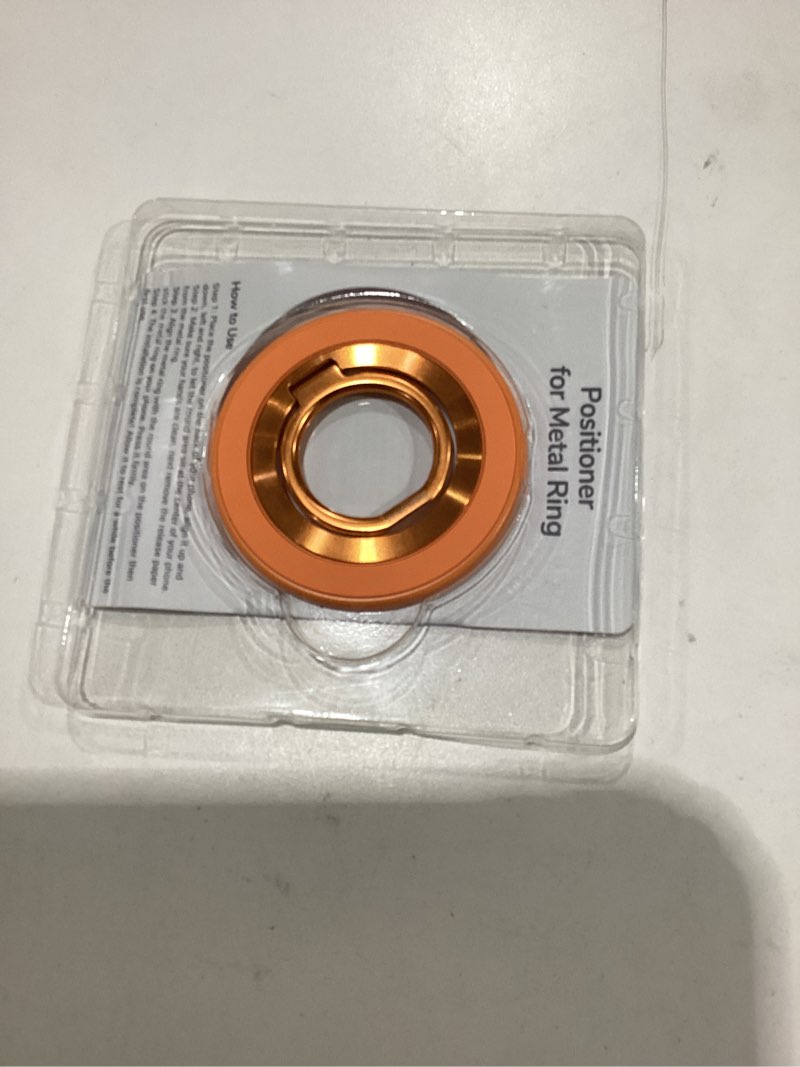 Condition photo showing New/Like New for syncwire magnetic phone ring holder for magsafe, 360° rotation cell phone grip stand finger ring kickstand two-sided magnet compatible with iphone 17 pro max 16 15 14 13 12 magsafe accessories single ring-1pcs-cosmic orange