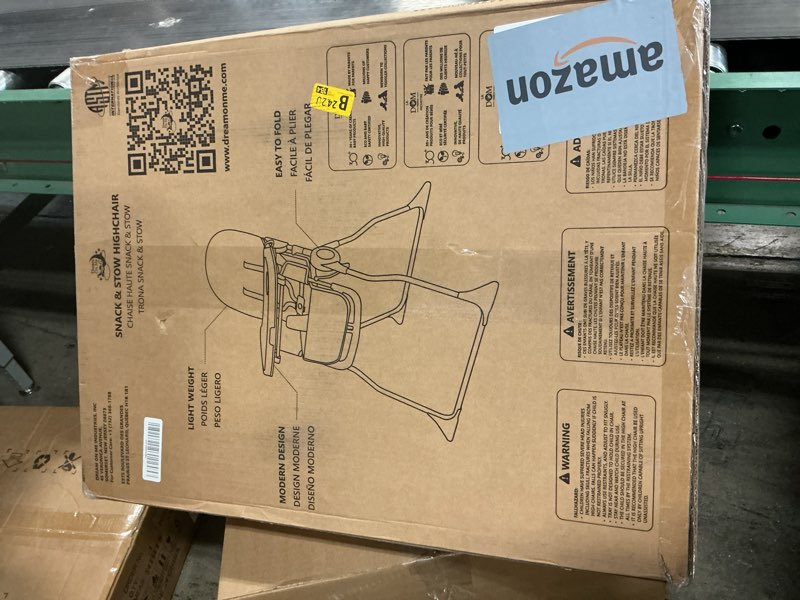 Condition photo showing New/Like New for Dream On Me Snack and Stow Highchair | Adjustable Feeding Chair with Removable Tray, Lightweight, Foldable Design, Easy to Clean, Perfect for Toddlers & Infants Cognac