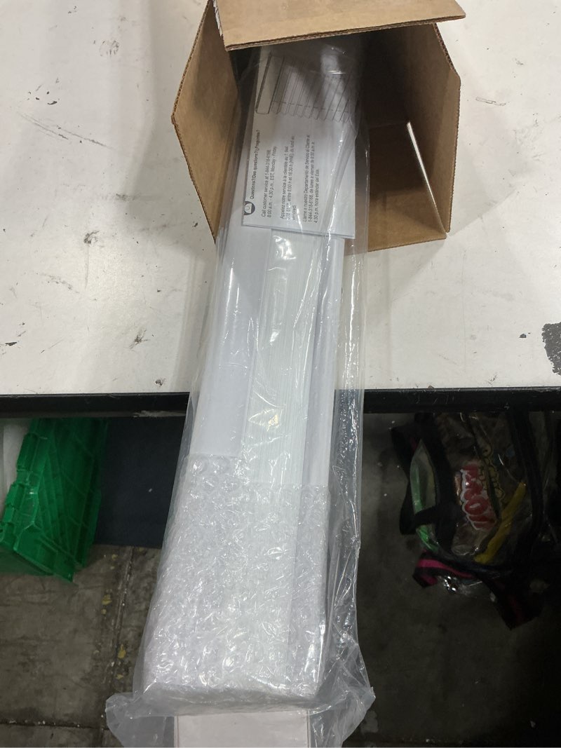 Condition photo showing Good Condition for dez furnishings cordless 1" light filtering pleated shade, fabric, 23"w x 64"h, white white 23"w x 64"h