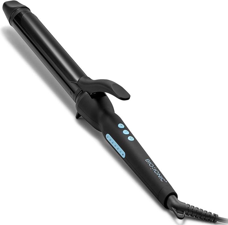 Bio Ionic Long Barrel Styler, 1.25 inch Curling Iron with Moisture Heat Technology & NanoIonic MX, V