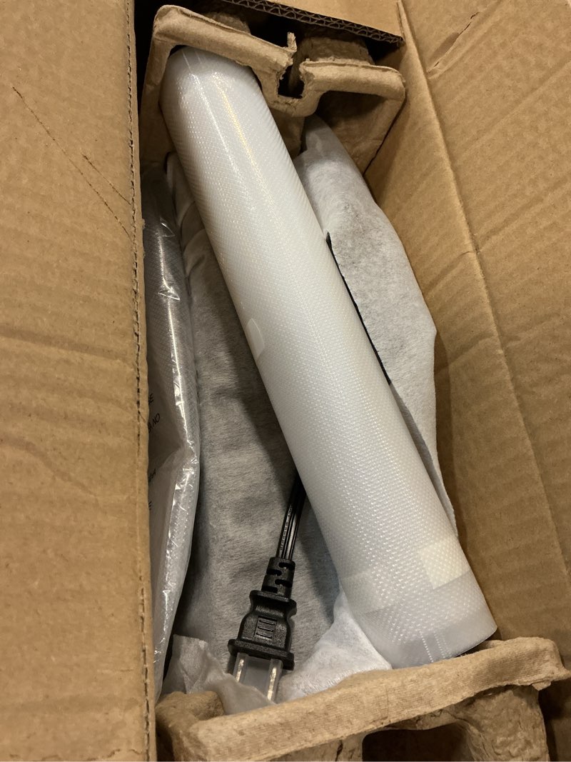 Condition photo showing Good Condition for foodsaver powervac compact vacuum sealing machine stainless steel & black vertical storage vs0150 | preserves freshness reduces bag waste for both dry and wet food