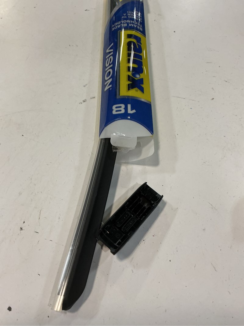 Condition photo showing As Is for rain-x vision wiper blade, standard beam, all weather performance curved smooth wipe (18)