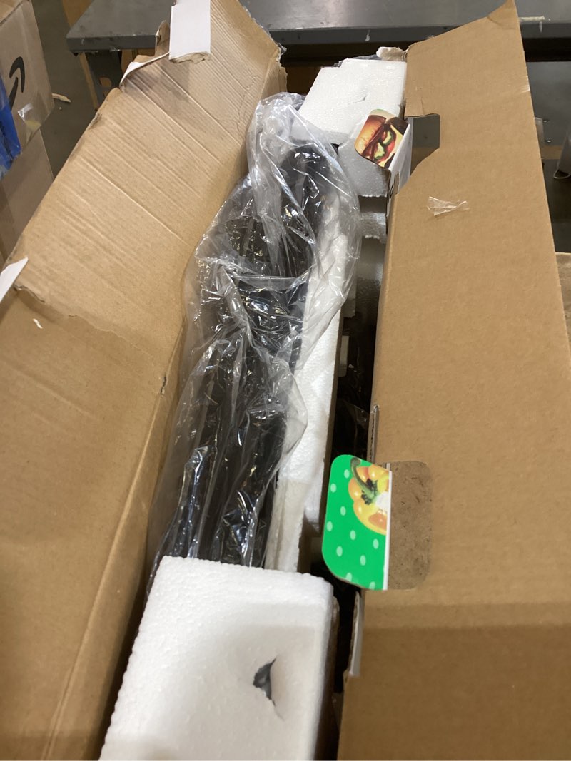 Condition photo showing As Is for chefman xl electric griddle with removable temperature control, immersible flat top grill, burger, eggs, pancake griddle, nonstick extra large cooking surface, slide out drip tray, 10 x 20 inch