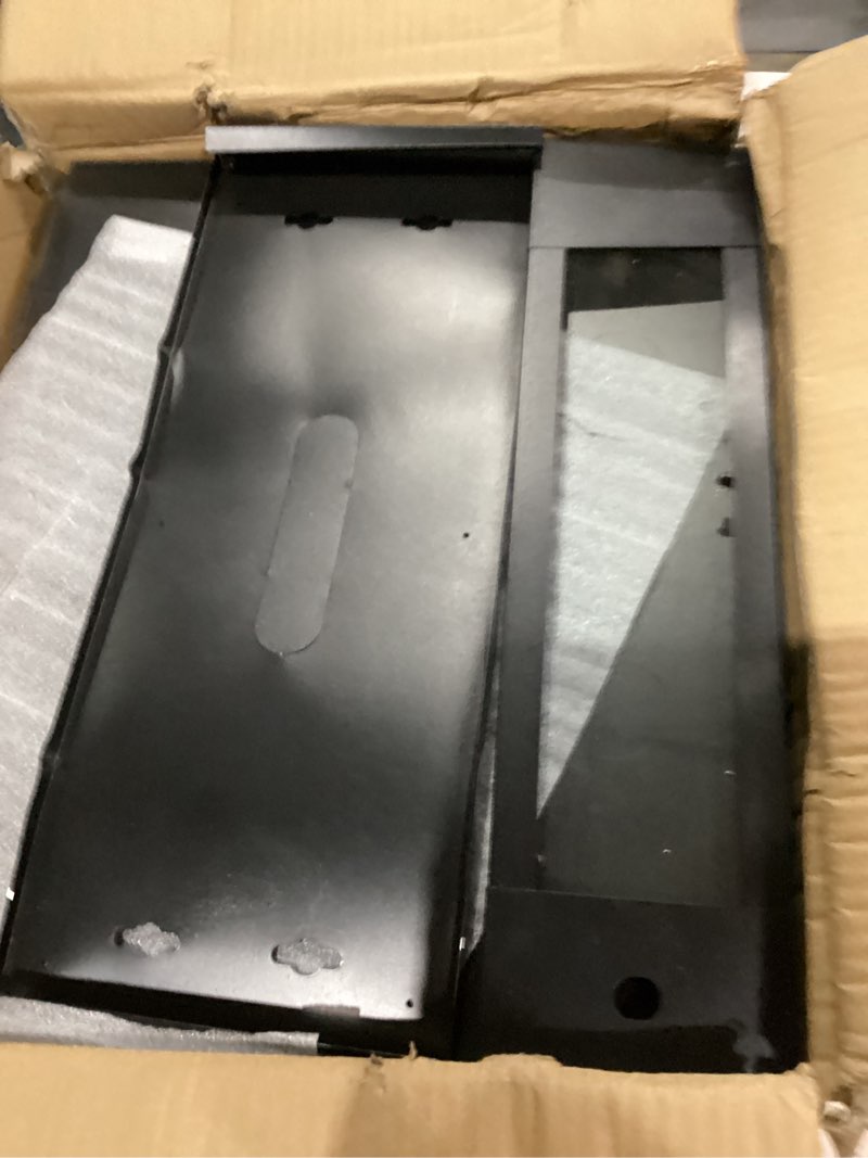 Condition photo showing As Is for Server Rack Enclosure with Glass Door Black, Locks, & Removable Side Panels - Wall Mount IT Network Cabinet 19 Inch Rack 17.7 Inches Deep, 4U Black 4U