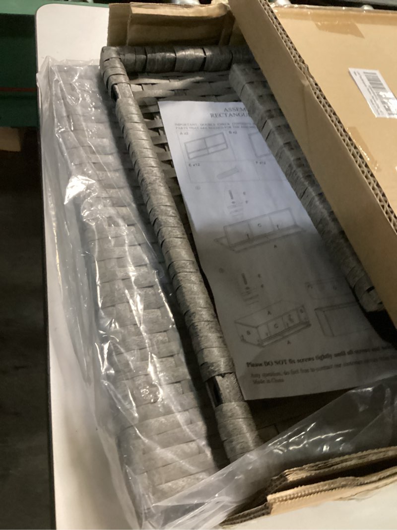 Condition photo showing Good Condition for LiveMoor - Rectangle Rattan Planter - 30cm (Grey)