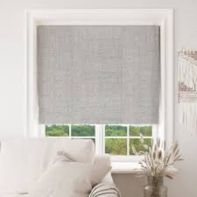 Joydeco Cordless Roman Shades, Linen Fabric Window Blinds, Thermal Insulated Blackout Blinds, Room D