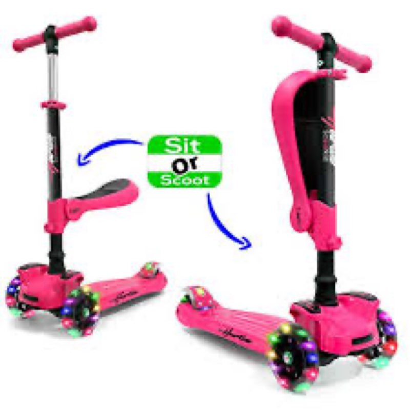 Dribbl 3 wheel kids scooter pink