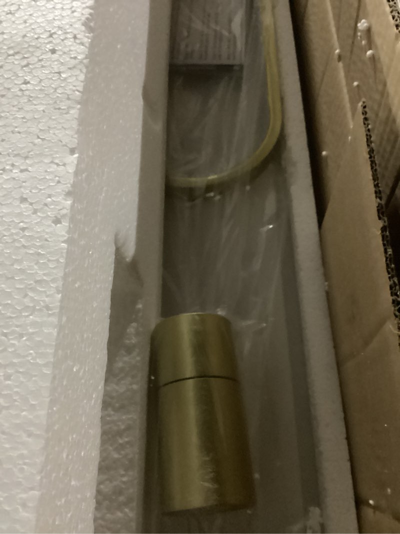 Condition photo showing New/Like New for modern led ceiling light with 1 spotlights gold ceiling lamp 40w with remote control dimmable linear ceiling light for bedrooms restaurant kitchens balconies aisles hallway(31.4inch) gold-31.4inch-1pack gold