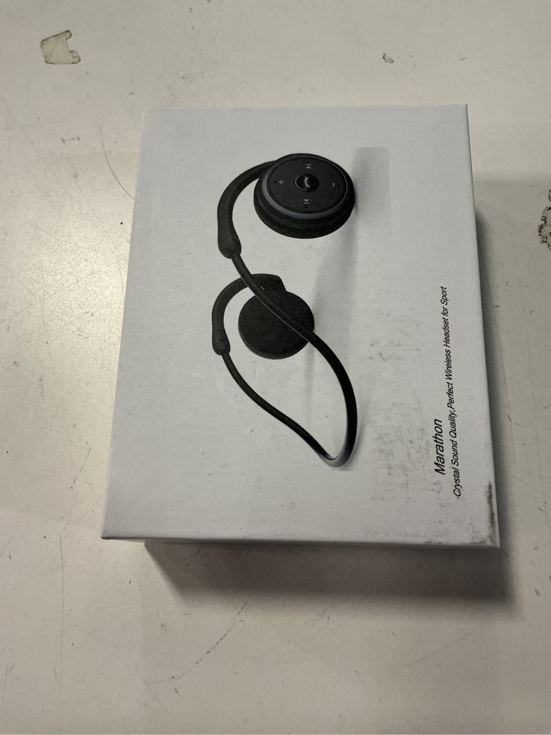 Condition photo showing New/Like New for Small Bluetooth Headphones Wrap Around Head - Sports Wireless Headset with Built in Microphone and Crystal-Clear Sound, Foldable and Carried in The Purse, and 12-Hour Battery Life, Black