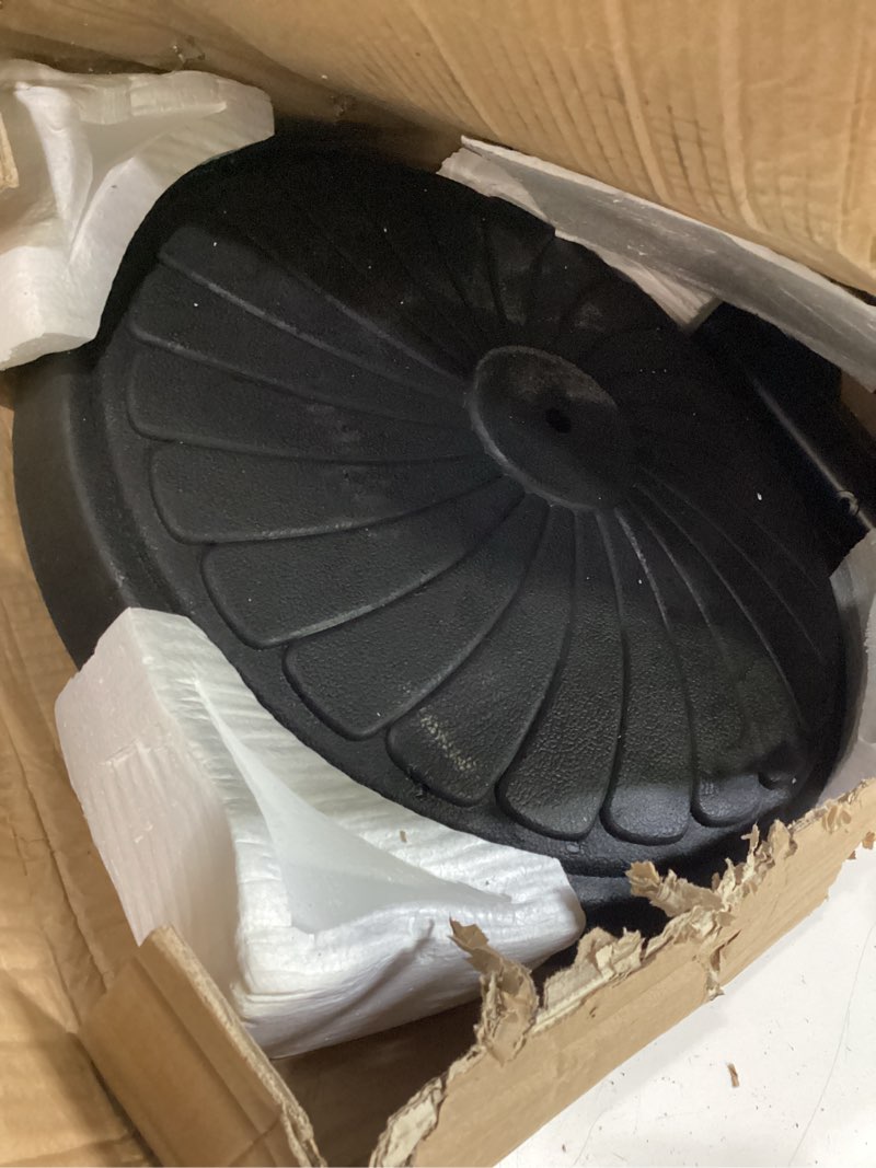Condition photo showing Good Condition for blissun 26.5 lbs patio umbrella base, concrete umbrella base, market umbrella base stand for patio, garden, lawn, black, b-012w