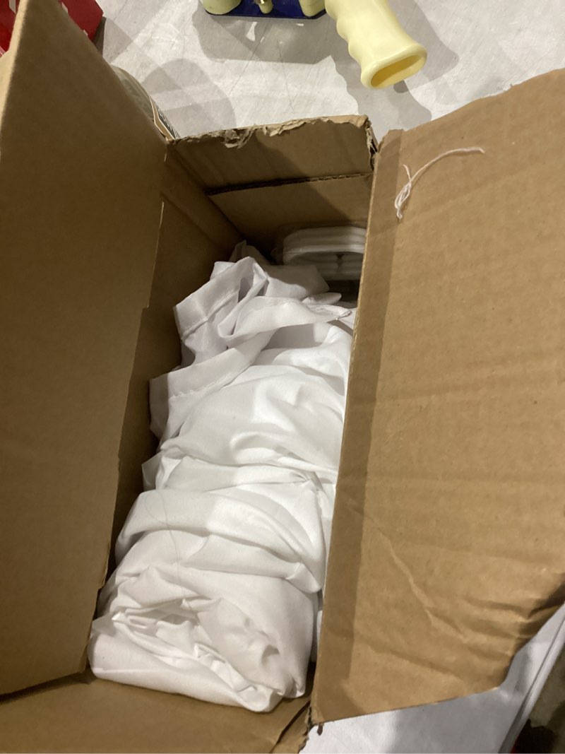 Condition photo showing New/Like New for Extra Long Shower Curtains 84 Inch White Ruffle Shower Curtains for Bathroom, Farmhouse Fabric Cute Ruffled Chic Shower Curtain, 72" W x 84" L White 72"W x 84"L