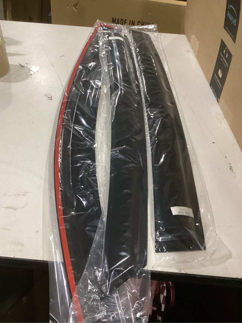 Condition photo showing As Is for Rain Guards Side Window Visor Vent Outside Mount, 4PCS Fits for Honda Civic 4 Door Sedan 2016 2017 2018 2019 2020 2021 Model Only 2016-2021