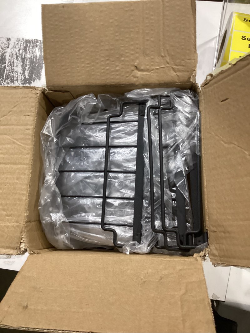 Condition photo showing Good Condition for Freezer Organizer Bins, 4 Pack Stackable Chest Freezer Organizer for 5-7 Cu.FT Deep Freezer Sort Frozen Meats and Food, Freezer Storage Baskets with Handles Easy Reach from Bottom, Black