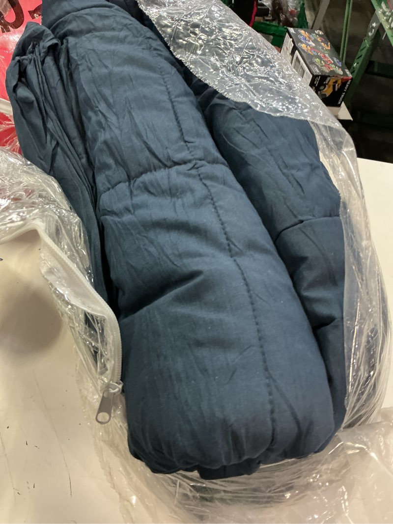 Condition photo showing Good Condition for cozylux queen comforter set navy blue, 7 pieces bed in a bag, blue comforter queen size, all season bedding sets with stitch quilted comforter, flat sheet, fitted sheet, pillowcases navy queen