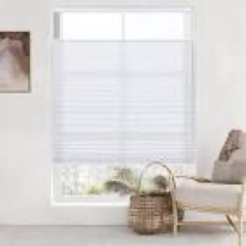 LEVOLOR Trim+Go 1-in Slat Width 72-in x 72-in Cordless White Vinyl Room Darkening Full-view Standard Mini Blinds