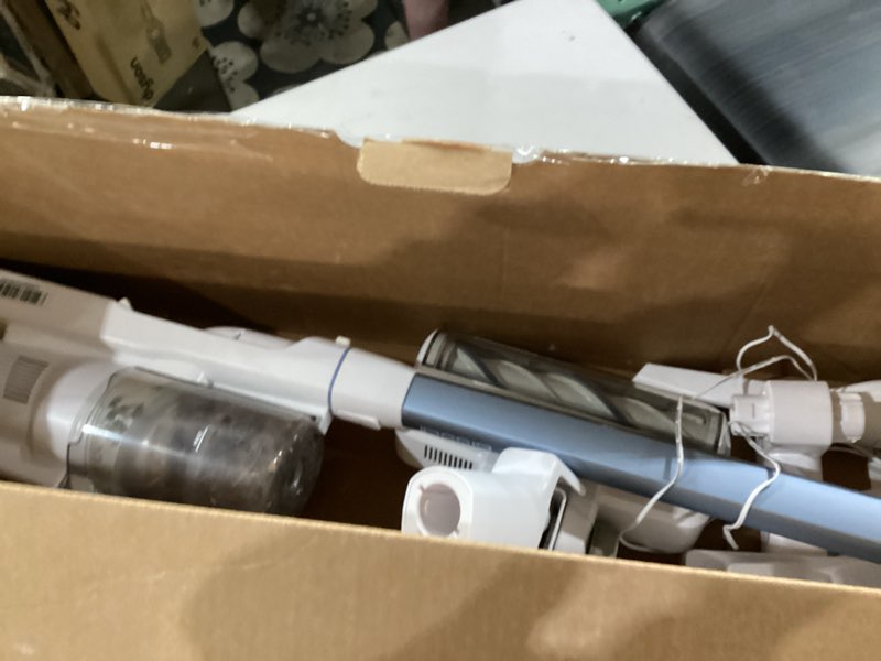 Condition photo showing As Is for Not tested ***Bissell PowerClean 200W Self-Standing Cordless Vacuum w/Tangle Free Brush Roll, Removeable Battery, Wall Mount, Upholstery Tool & Bright Headlights, 4173