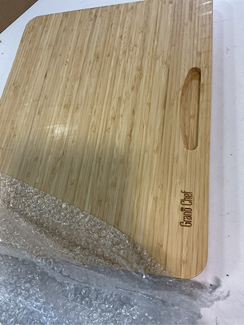 Condition photo showing Good Condition for bamboo appliance slider, sliding tray for coffee maker, kitchen countertop appliance rolling tray, coffee pot slider tray with rubber wheels, biggest (20"d x 16"w) 20" * 16"