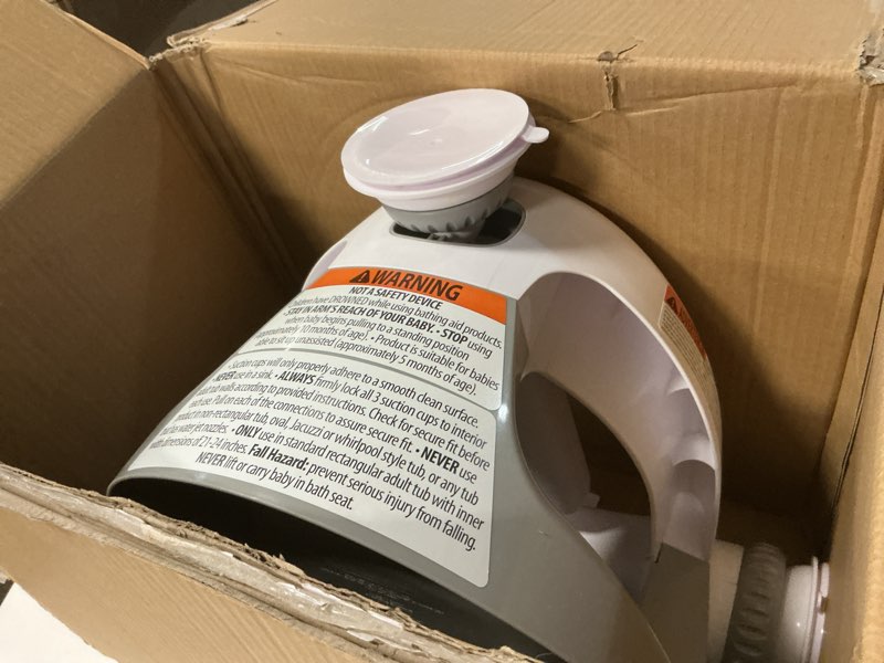 Condition photo showing Good Condition for Ingenuity My Bath Seat for Sit-Up Baby Bathing, Sure & Secure Suction Cups, ASTM Safety Tested & Approved, Backrest for Assisted Sitting, Easy Setup & Storage, Gray